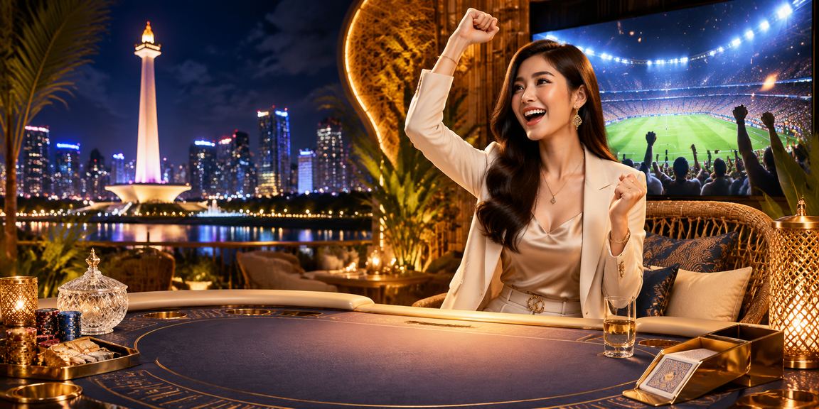 Model Vietnam berpose elegan di meja baccarat casino mewah