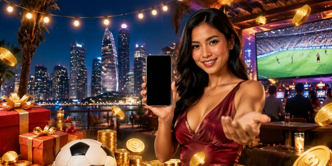 Pengguna menikmati mobile casino di tepi pantai dengan santai